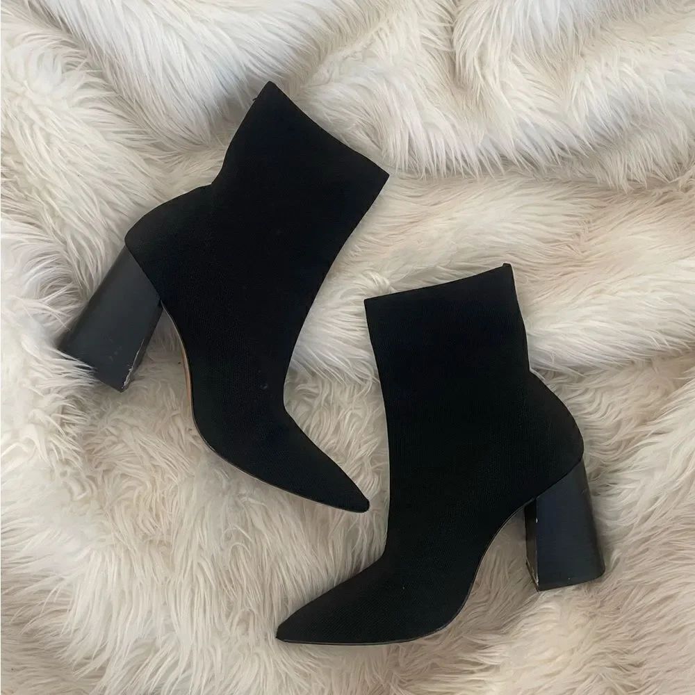 Black  sock booties